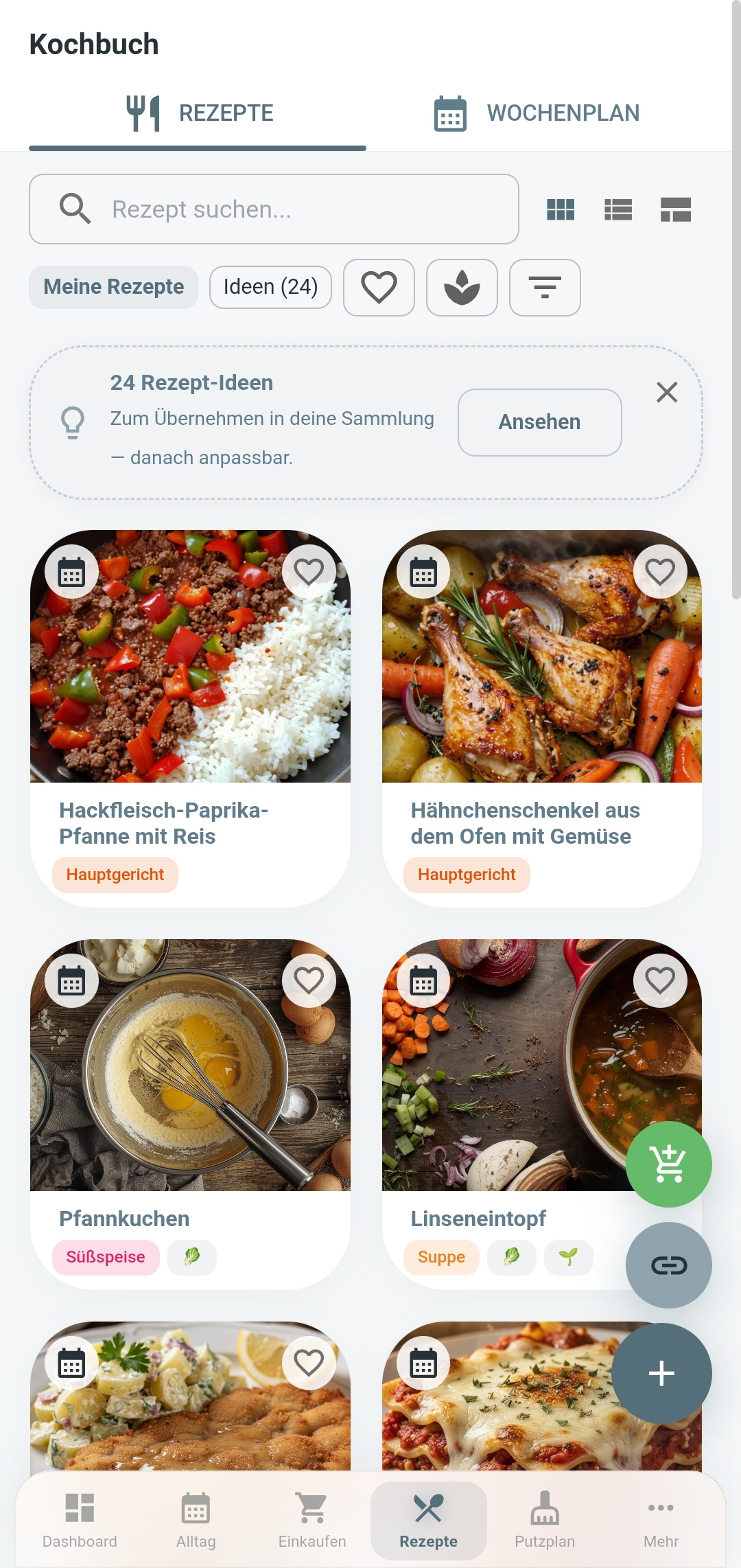 Rezeptsammlung in Familea